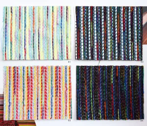 Woven Fabric Anti-Slip PP Woven Fabric for Carpets Gym Mats Diamond Weave Texture Anti-Static PP Woven Fabric