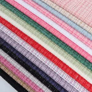 Woven Fabric Polyester Fancy Yarn Dyed Soft Elegant Winter Tweed Fabric for Suit