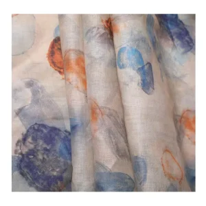 Woven Fabrics 100% Linen Digital Printing Fabric for Shirts