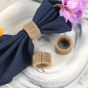 Woven Handmade Western Style Napkin Rings for Hotel Table Settings