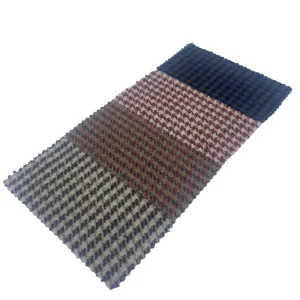 Woven Houndstooth Plaid Tweed Wool/Polyester Fabrics for Clothing 3420