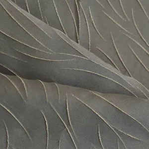 Woven Jacquard Fabric Manufacturer Custom Design Gray 100% Polyester Breathable Soft Dress Fabric for Girls