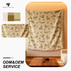 Woven Jacquard Machine Washable Customizable Muslim Design Vintage Pattern Rectangle Blanket Wall Hanging Tapestry