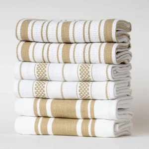 Woven Kitchen Dish Towel Set Custom Design Printed Promotional 100% Cotton Eco-Friendly Plaid Soft Absorbent Quick Dry