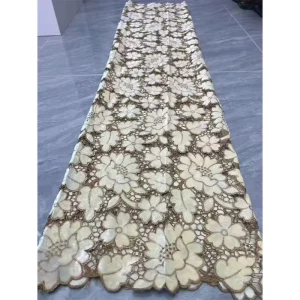 Woven Organic Velvet Lace Fabric for African Women’s Business Dresses and Home Textiles