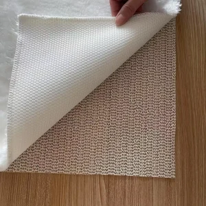 Woven PVC Grid Design Anti Slip Carpet Underlay Cuttable Area Rug Pads with Non Slip PVC Backing Waterproof & Food Grade