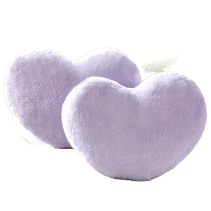 Woven Plush Heart Shaped Pillow Super Soft Festival Pattern Anti Static Removable Washable for Valentine’s Day