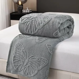 Woven Polyester Blanket All Season Air Conditioning Nap Blanket Soft Throw Blanket for Home Travel Camping