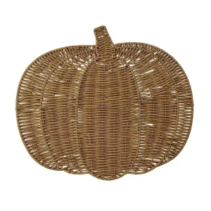 Woven Pumpkin Placemats Table Insulation Pads Hand-woven Rattan Heat-resistant Household Straw Tableware Mats