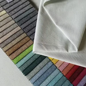 Woven Texture Linen Crafted Pure Polyester Knitted Fabric