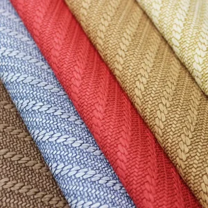 Woven Texture Synthetic Leather Basket Weave Faux Leather Fabric for Bags Shoes Sofa Decoration
