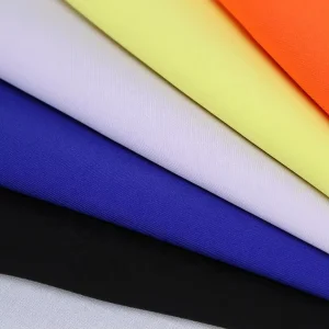 Woven Twill Textiles Fabric Manufacturer Supplier Solid Dyed Uniforms Workwear Spandex Polyester Cotton Elastic Fabric