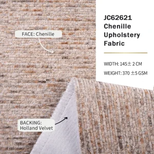 Woven Upholstery Fabric Yarn Dyed Chenille 100% Polyester OEKO TEX STANDARD 100 Sofa Bed JC62621