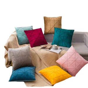 Woven Velvet Decorative Throw Pillow Covers American Style PP Cotton Filled Anti-pilling Removable Washable European All Season
