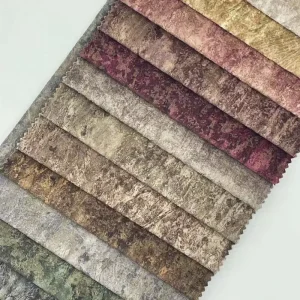 Woven Velvet Microfiber PE Coated Upholstery Fabric Breathable Flame Retardant Waterproof Water Resistant