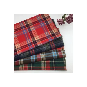 Woven Yarn Dyed Poly Cotton TC Shirting Fabric for Men’s Shirts Check School Uniforms