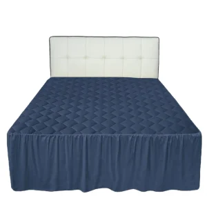Wrap Around Ruffled Waterproof 100% Polyester Bed Skirt with Adjustable Elastic Belt Drop Easy to Put Wrinkle Free Dust Ruffles