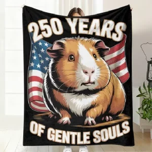 Wrinkle Resistant Soft Cloth America 250th Anniversary Commemoration Blanket High Quality Country Symbol Printed Flannel Blanket
