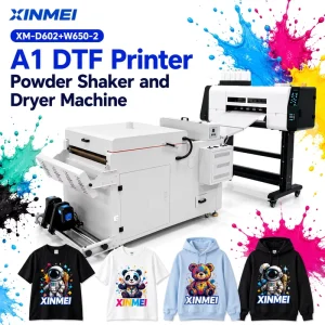 XM Commercial 2 Head DTF Printer CMYK White Ink PET Film Transfer Machine For T Shirt Garment Textile Printing XP600/I3200 Heads