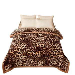 Xinde Raschel Polyester Geometric Pattern Warm Winter Bed Blanket King Queen Double Single Size
