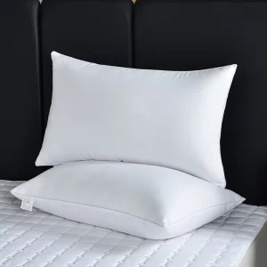 YOUMIAN Custom White Cotton Hotel Bed Pillows with Piping
