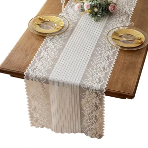 YT 04 Polyester Embroidery Mesh Lace Skirt Trim Fashion Wedding Decorative Party Home Decor Chair Sash Cloth Table Runner