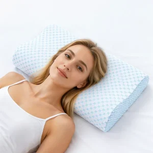 YUE RISE Fast Delivery Minimalist Queen Breathable Eco Friendly Neck Pain Relief Hypoallergenic Contour Memory Foam Bed Pillow
