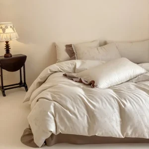 Yarn Dyed Cotton Linen Jacquard Bedding Set 4pcs Bedding Set Breathable Eco Friendly Bed Sheet Set Customized