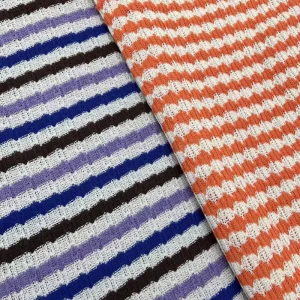 Yarn Dyed Knitting Fabric Bodkin Jacquard Fabric Crochet Lace Fabric for Men Clothing