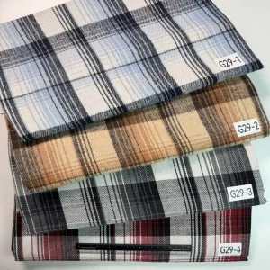 Yarn Dyed TC Fabric 80/20 Polyester Cotton 250GSM Heavyweight Plaid Stripe Woven Fabric for Autumn Jacket Coat