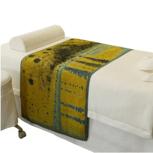 Yellow 3D Table Runner Rustic Oil Painting Table Runner Accent Tablecloth Decorative