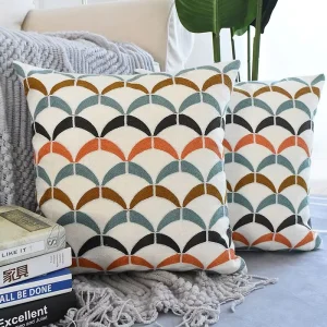 Yellow Knitted Blanket 24×24 Inch Pillow Covers Outdoor Cushion