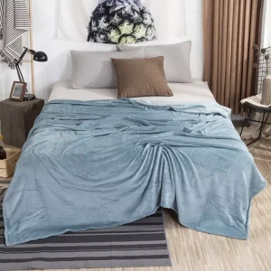 Yerona MT015 Solid Color Printed Knitted Eco Friendly Insulating Soft and Warm 1 1.5kg All Season Bed Shawl Blanket