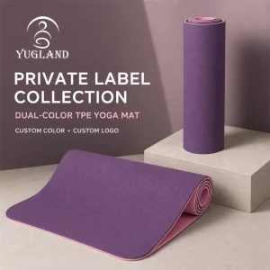 Yugaland Dual Color TPE Yoga Mat Non Slip Exercise Pad for Pilates Home Workout Factory Vendor