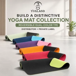 Yugaland Heavy Duty TPE Yoga Mat Dual Layer Anti Tear Exercise Pad for Commercial Gym Fitness Factory Vendor
