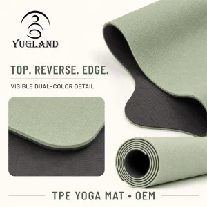 Yugaland Orthopedic Dual Color TPE Yoga Mat High Rebound Cushioning Exercise Pad for Physiotherapy Factory
