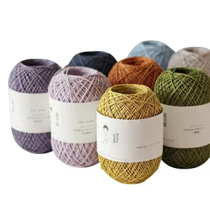 Yunfei 100% Linen Fancy Yarn No 5 Fine Yarn for Hand Knitting Crochet & Hand Weaving Weak Twist
