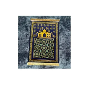 Z119 Prayer Rug Thick Praying Rug Muslim Islamic Gold Diamond Velvet Prayer Mats Living Room Carpets