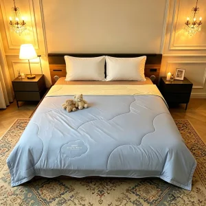 Zeemora Custom Breathable Honeycomb Weave Cooling Bed Quilt 7A Antibacterial Double Face Ice Silk Washable Summer Blanket
