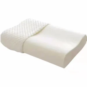 Zero Pressure White Bubble Fabric Deep Sleep Bed Pillow Ergonomic Memory Foam Massage Neck Pillows for Bed