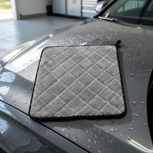 Zero Scratch 800GSM Woven Compressed Diamond Coral Fleece Microfiber Towel Luxury Car Detailing Drying Cloth Premium Plush Wash