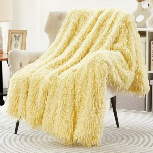 Zhengtai OEKO TEX 850GSM Knitted Fluffy Soft Feather Faux Fur Blankets Throws