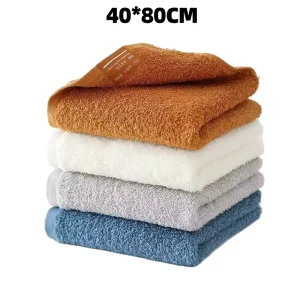 a Grade 100% Long Staple Cotton Towel 40x80cm Thick Absorbent Solid Cotton Face Towel for Home Hotel Gym Sports Use