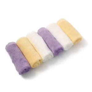 and Bulk Bamboo and Cotton 10*10 Inch Baby Shower Washcloth Set