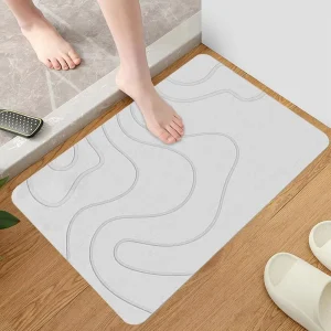 bath mats Luxury Anti slip diatomite stone bath mat Water Absorbent Fast Dry Stone Drying Mat for Bathroom