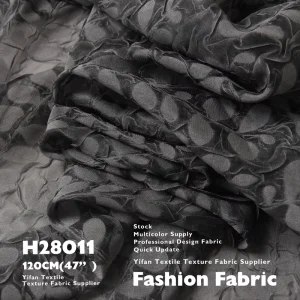breathable ethereal chiffon 3D pleated ink-wash print fabric for spring and summer clothing dresses and children’s wear