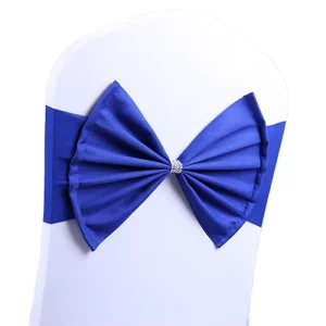 butterfly Shape Bridal Chair Cover Sashes With Small Beads Buckle Wedding Chair Sash