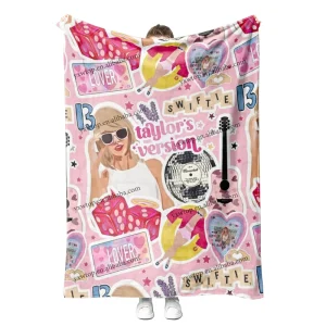 custom Merchandise Personalized Trendy Plush Soft Throw Jacquard Style Custom Print Foldable Blankets Popular Affordable