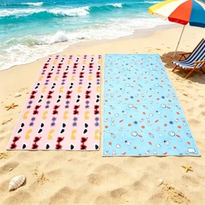 custom Premium Printed Microfiber Beach Towel Soft Large Multipurpose Swimming Pool Vacation Bath Towel