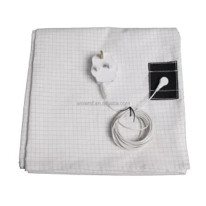 grounding flat sheet 10% Silver Fiber Conductive Earthing Sheet with 15 ft Grounding Cord Grounding Bed Sheet